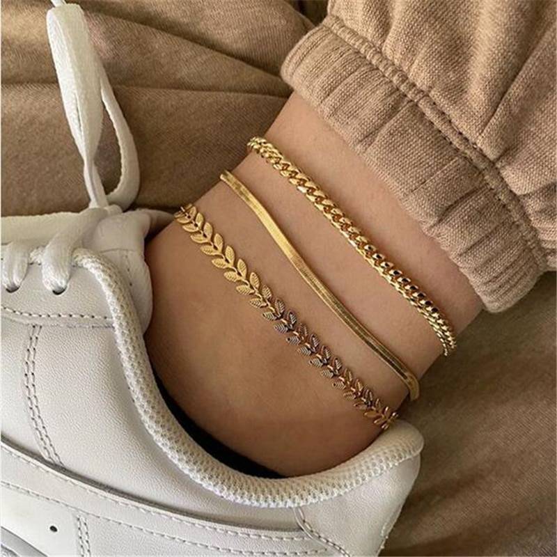 Simple Chain Anklets for Women
