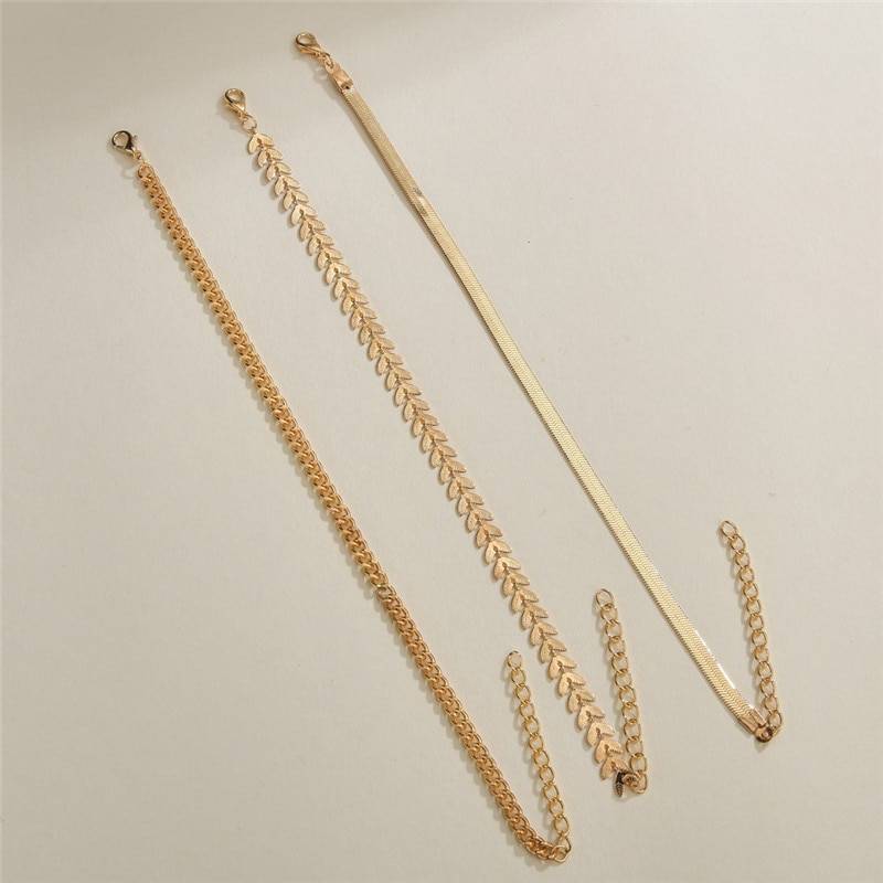 Simple Chain Anklets for Women
