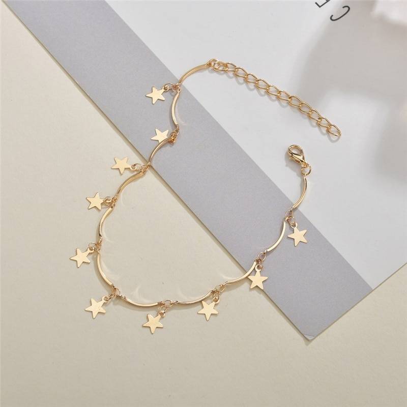 Summer Anklet with Star Pendant