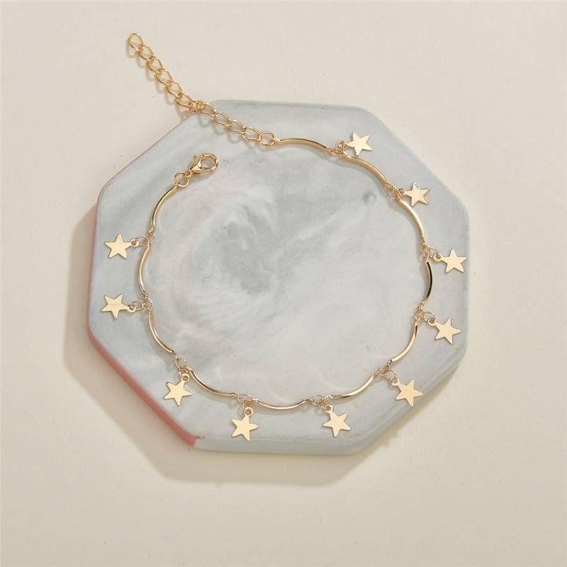 Summer Anklet with Star Pendant