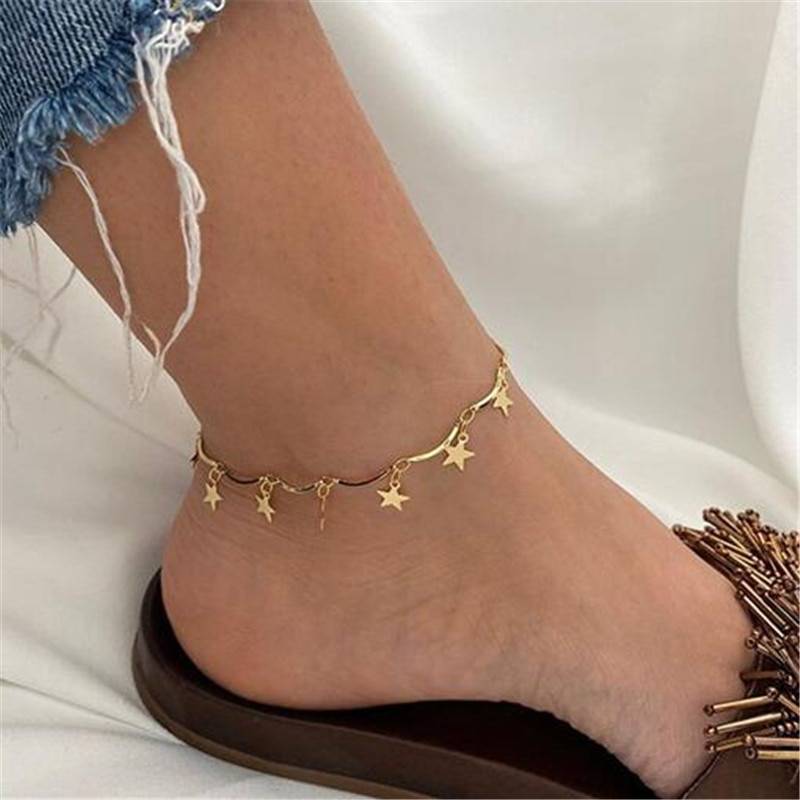 Summer Anklet with Star Pendant