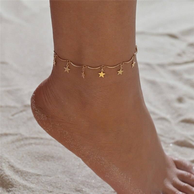 Summer Anklet with Star Pendant