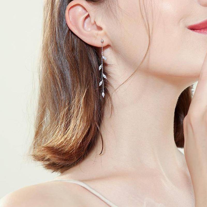 Women's Frozen Leaves Earrings