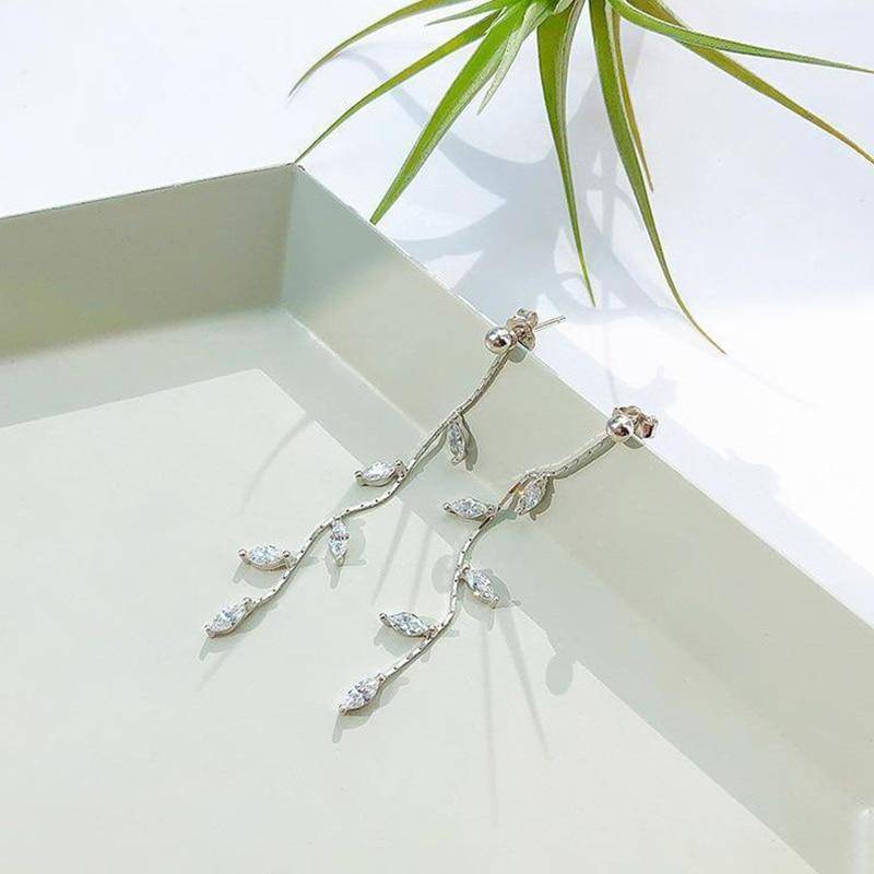 Women's Frozen Leaves Earrings