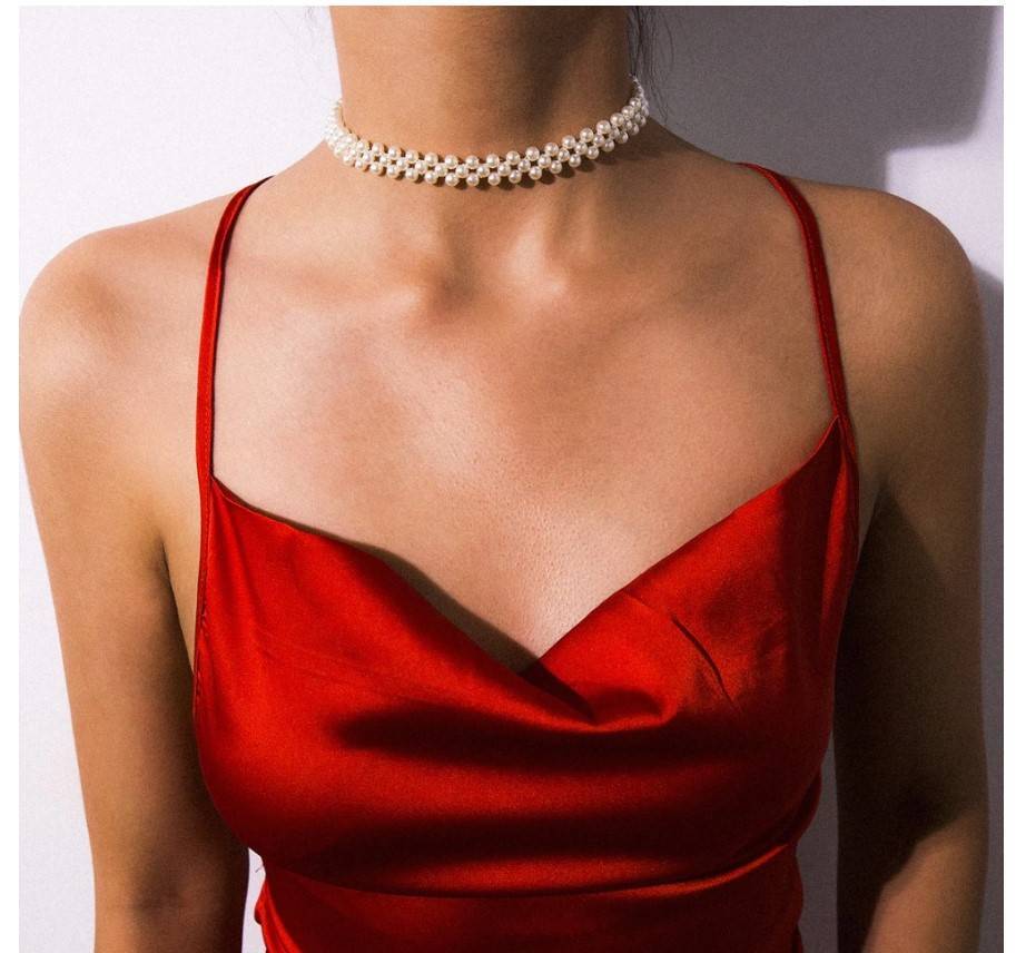 Women's Pearl Choker Necklace