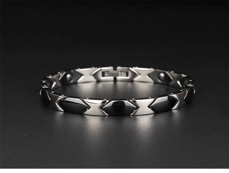 Ceramic and Stainless Steel Rhombus Bracelet