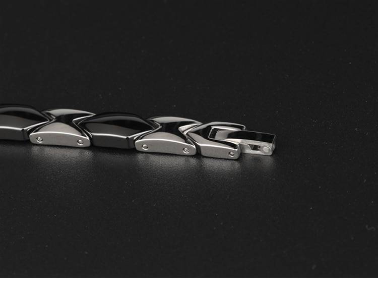 Ceramic and Stainless Steel Rhombus Bracelet