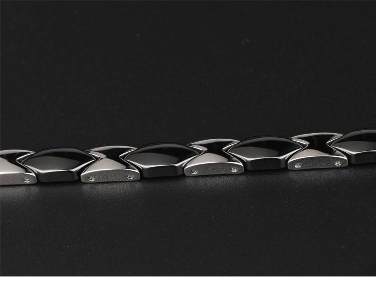 Ceramic and Stainless Steel Rhombus Bracelet