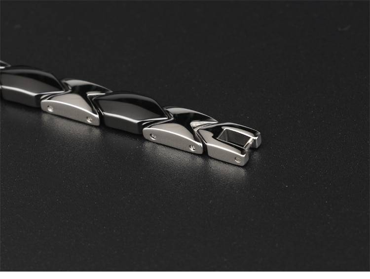 Ceramic and Stainless Steel Rhombus Bracelet