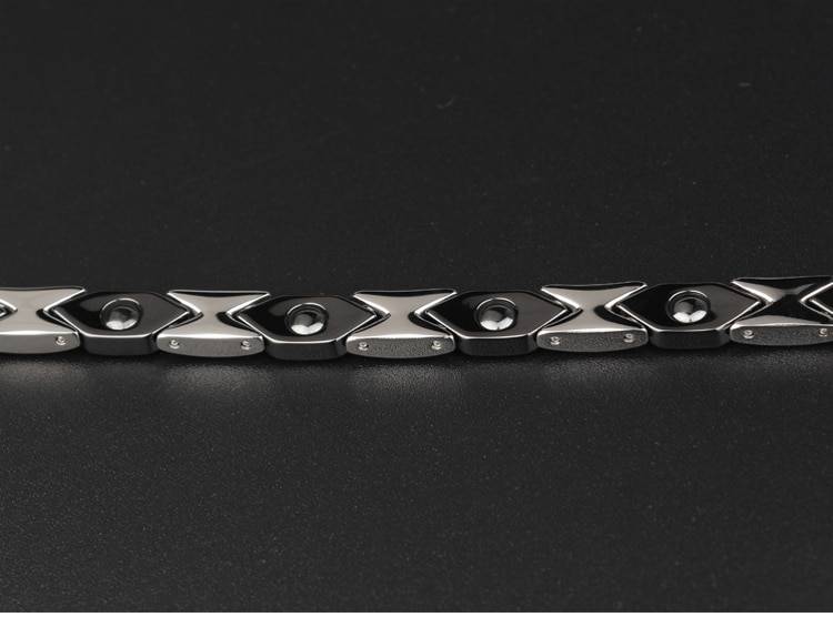 Ceramic and Stainless Steel Rhombus Bracelet