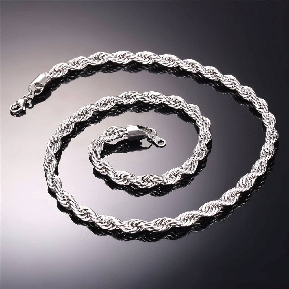 Thick Twisted Rope Braided Men's Chain