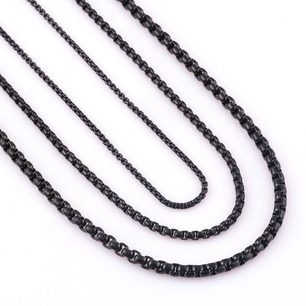 Men's Stainless Steel Black Necklace