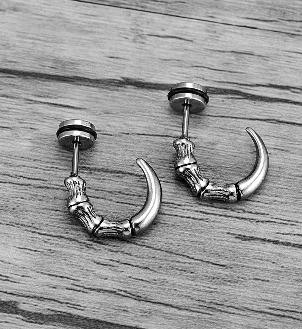Men's Claw Shaped Stud Earrings Earrings Men Jewelry 