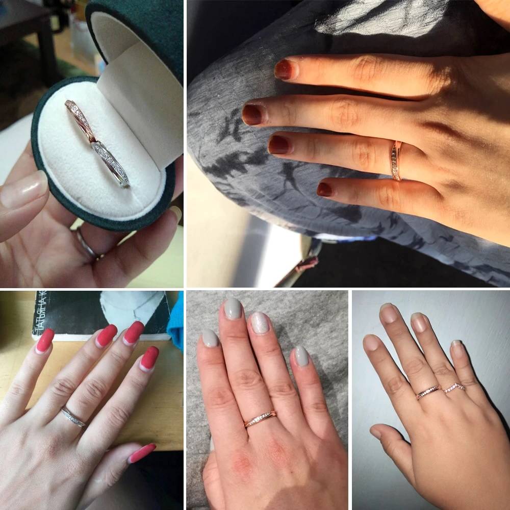 Simple Design Cubic Zirconia Ring for Women Rings Women Jewelry 