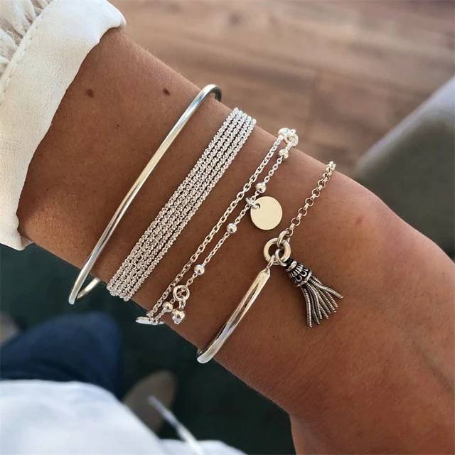 Women's Bohemian Tassel Round Bracelets Bangles Bracelets & Bangles Women Jewelry Type: SK410 