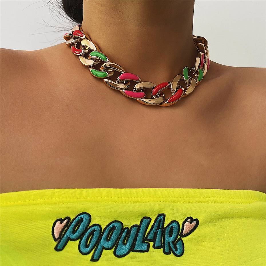 Women's Vintage Cross Chain Choker