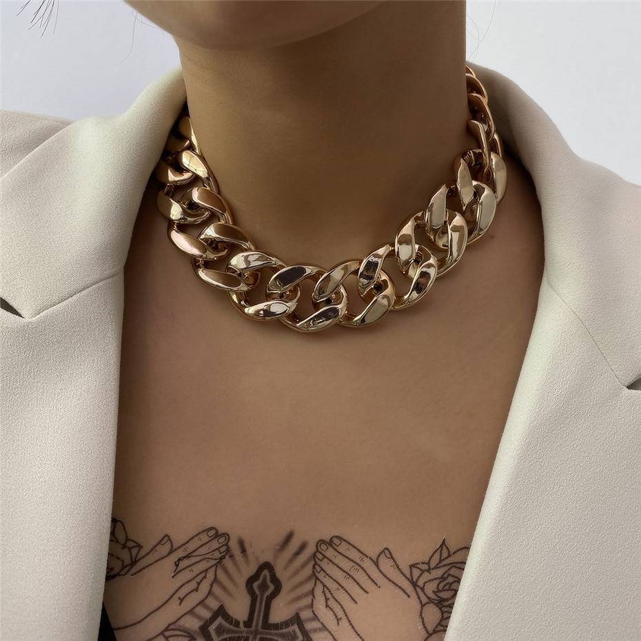 Women's Vintage Cross Chain Choker
