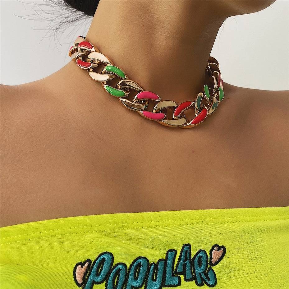 Women's Vintage Cross Chain Choker