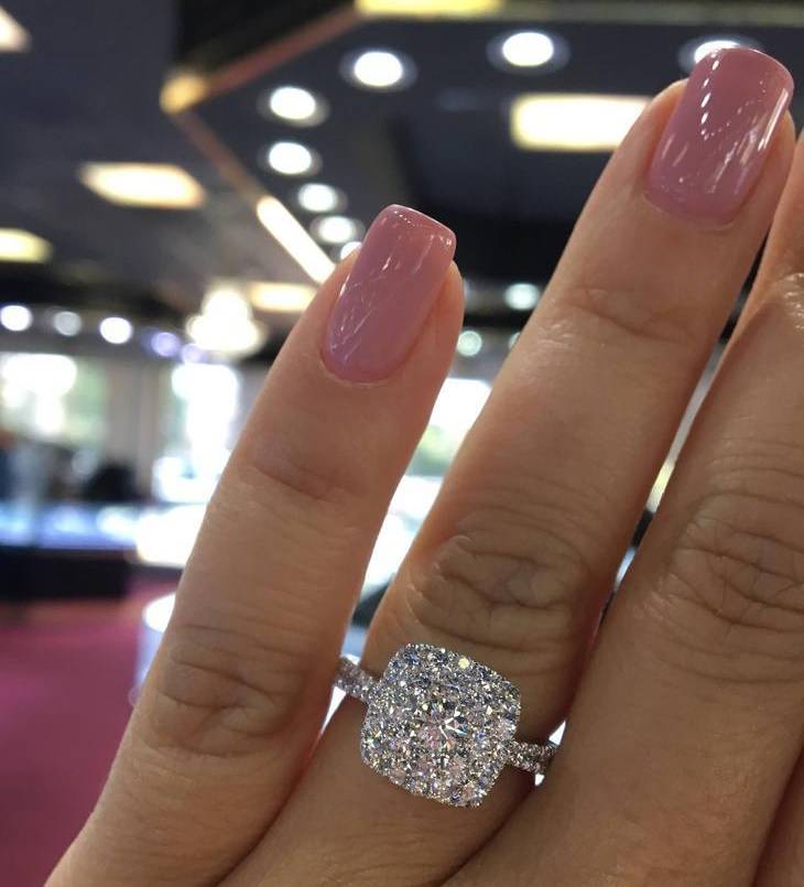 Crystals Decorated Wedding Ring Rings Wedding & Engagement Jewelry Women Jewelry 