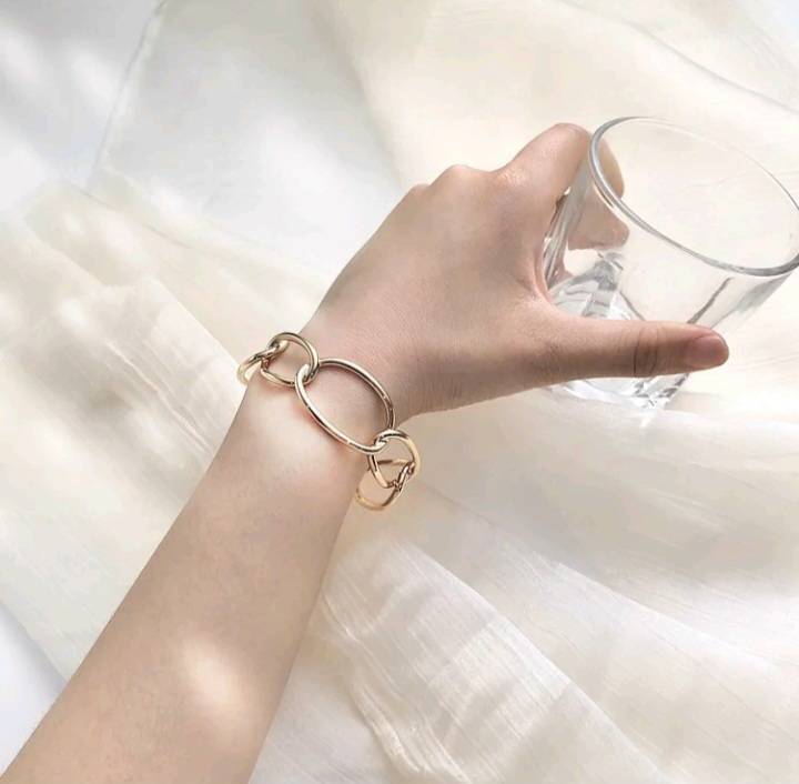 Adjustable Curb Link Oval Cuff Bangle Bracelets & Bangles Women Jewelry 