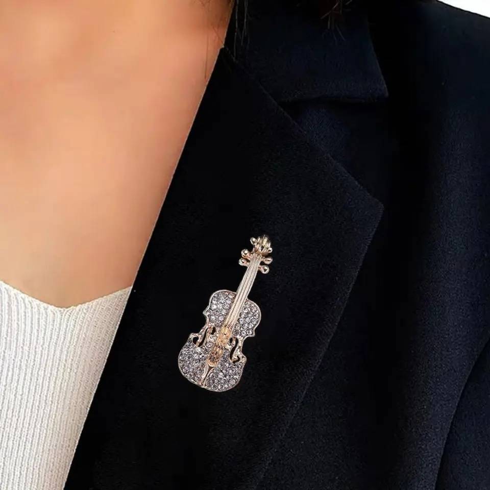 Trendy Women Violin Brooch Pin Brooches & Pins New Arrivals Women Jewelry 