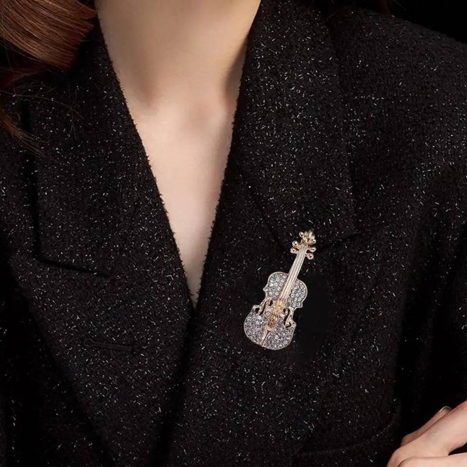 Trendy Women Violin Brooch Pin Brooches & Pins New Arrivals Women Jewelry 