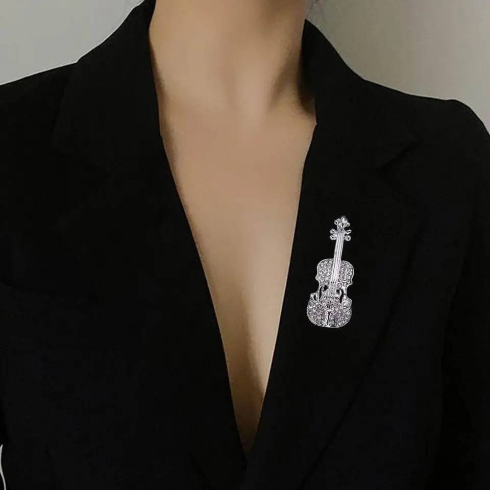 Trendy Women Violin Brooch Pin Brooches & Pins New Arrivals Women Jewelry 