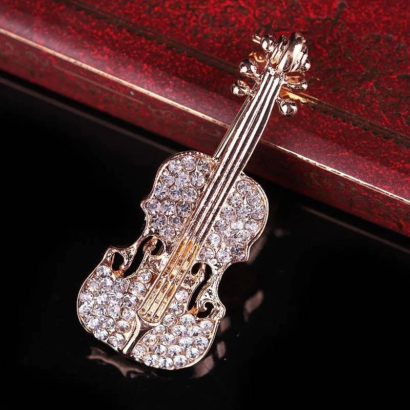 Trendy Women Violin Brooch Pin Brooches & Pins New Arrivals Women Jewelry 