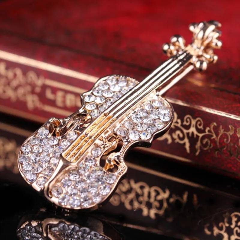 Trendy Women Violin Brooch Pin Brooches & Pins New Arrivals Women Jewelry 