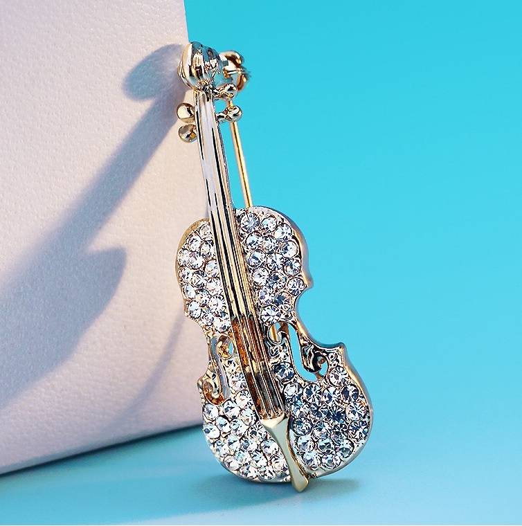 Trendy Women Violin Brooch Pin Brooches & Pins New Arrivals Women Jewelry 