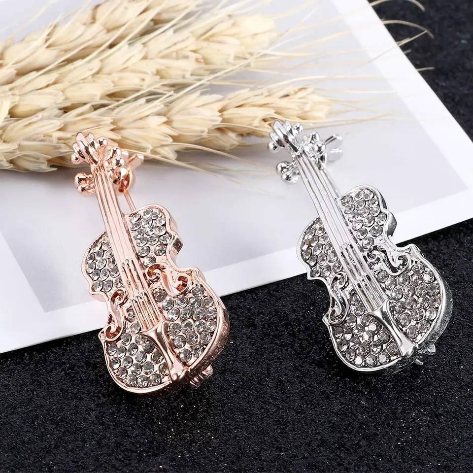Trendy Women Violin Brooch Pin Brooches & Pins New Arrivals Women Jewelry 
