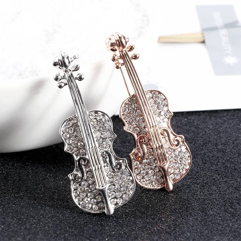 Trendy Women Violin Brooch Pin Brooches & Pins New Arrivals Women Jewelry 