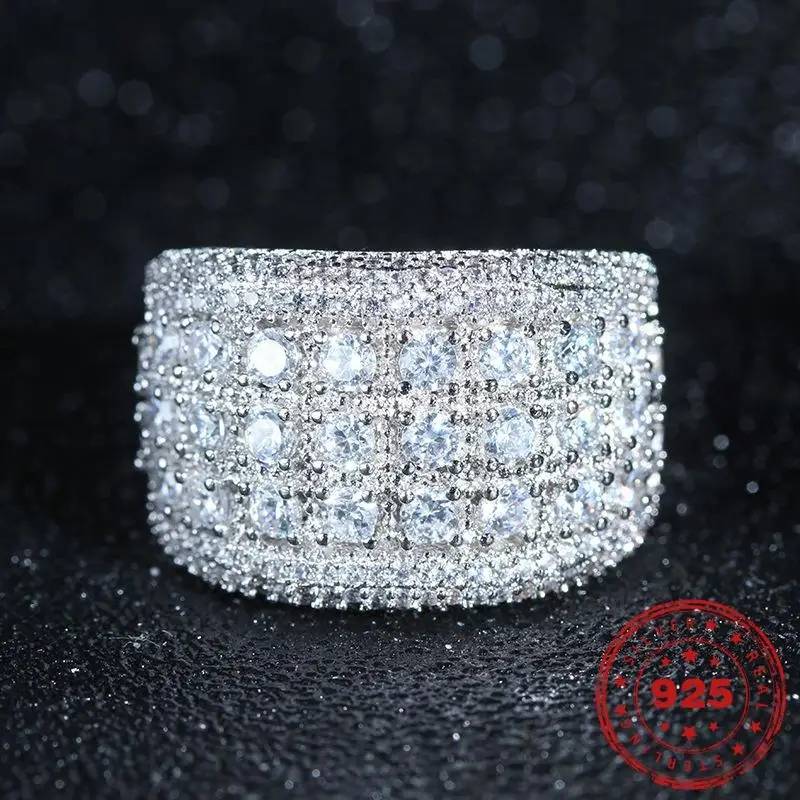925 Sterling Silver CZ Crystals Wedding Engagement Ring Rings Wedding & Engagement Jewelry Women Jewelry 