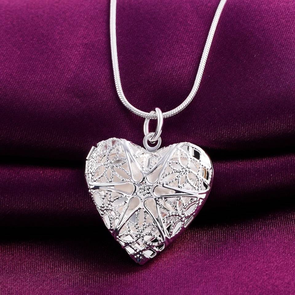 Heart Shaped Love Locket Pendant Necklace Necklaces Pendants Women Jewelry 