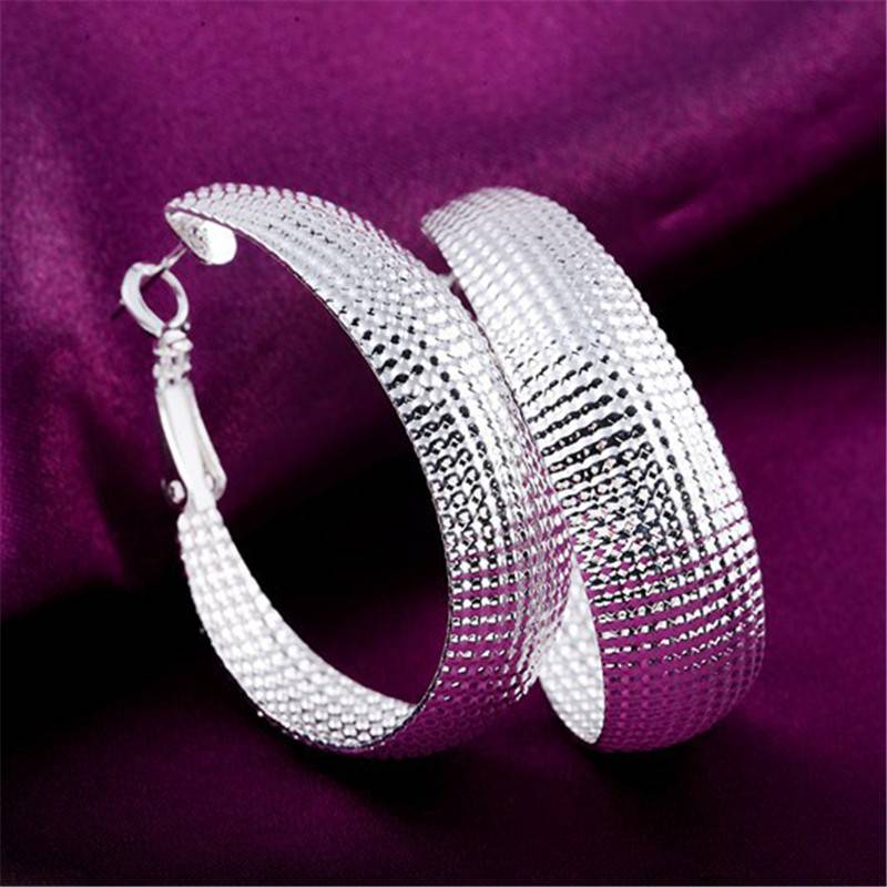 Silver Semi-sphere Beads Earrings Earrings Women Jewelry 