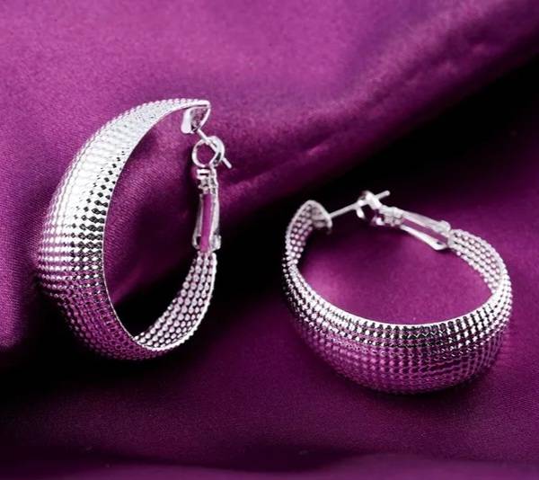Silver Semi-sphere Beads Earrings Earrings Women Jewelry 