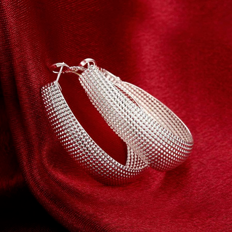 Silver Semi-sphere Beads Earrings Earrings Women Jewelry 