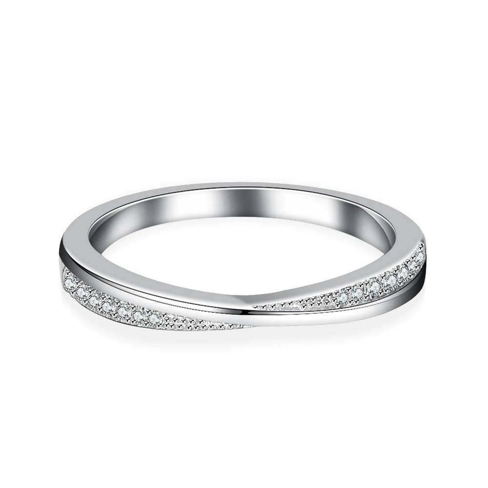 925 Sterling Silver Interwoven Engagement Ring Rings Wedding & Engagement Jewelry Women Jewelry 