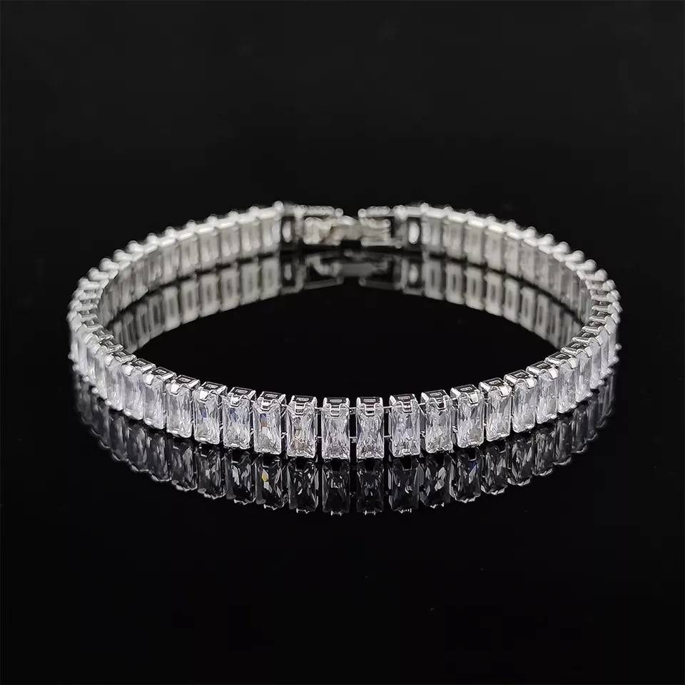 925 Sterling Silver Cubic Zircon Bridal Bracelet Bracelets & Bangles Wedding & Engagement Jewelry Women Jewelry 