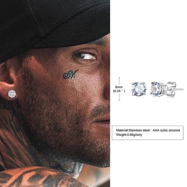 Men's Stud Earrings - Featuring Triangle Pierced Stud Earrings Earrings Men Jewelry New Arrivals 