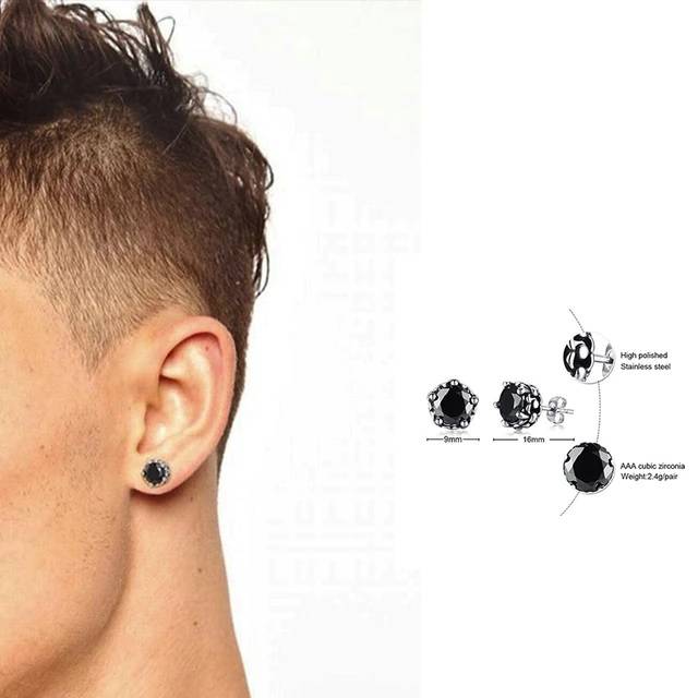 Men's Stud Earrings - Featuring Triangle Pierced Stud Earrings Earrings Men Jewelry New Arrivals 