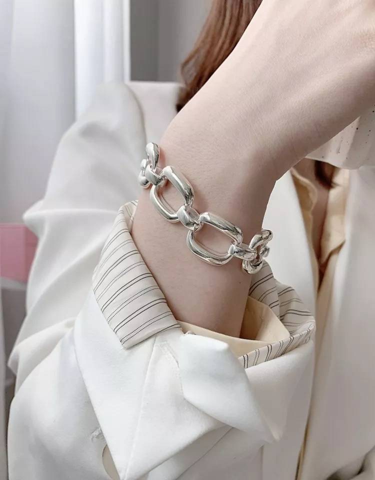 Thick Hollow Link Chains Bracelet Bracelets & Bangles New Arrivals Women Jewelry 