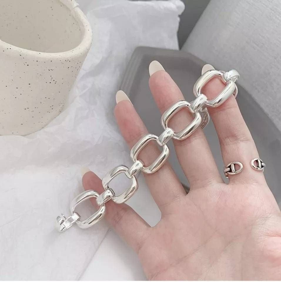 Thick Hollow Link Chains Bracelet Bracelets & Bangles New Arrivals Women Jewelry 