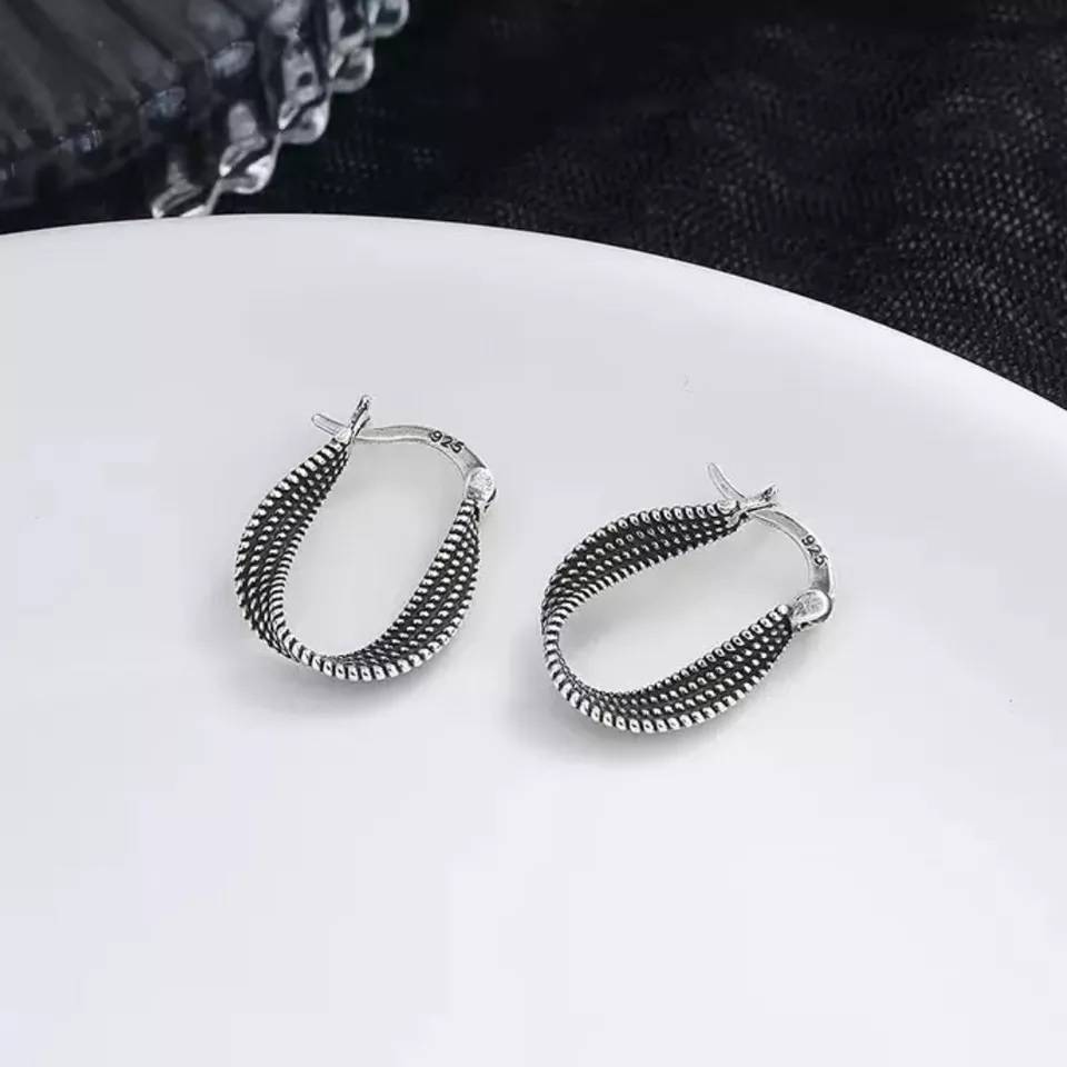 Twisted Winding Scales Waterdrop Stud Earrings Earrings Women Jewelry 
