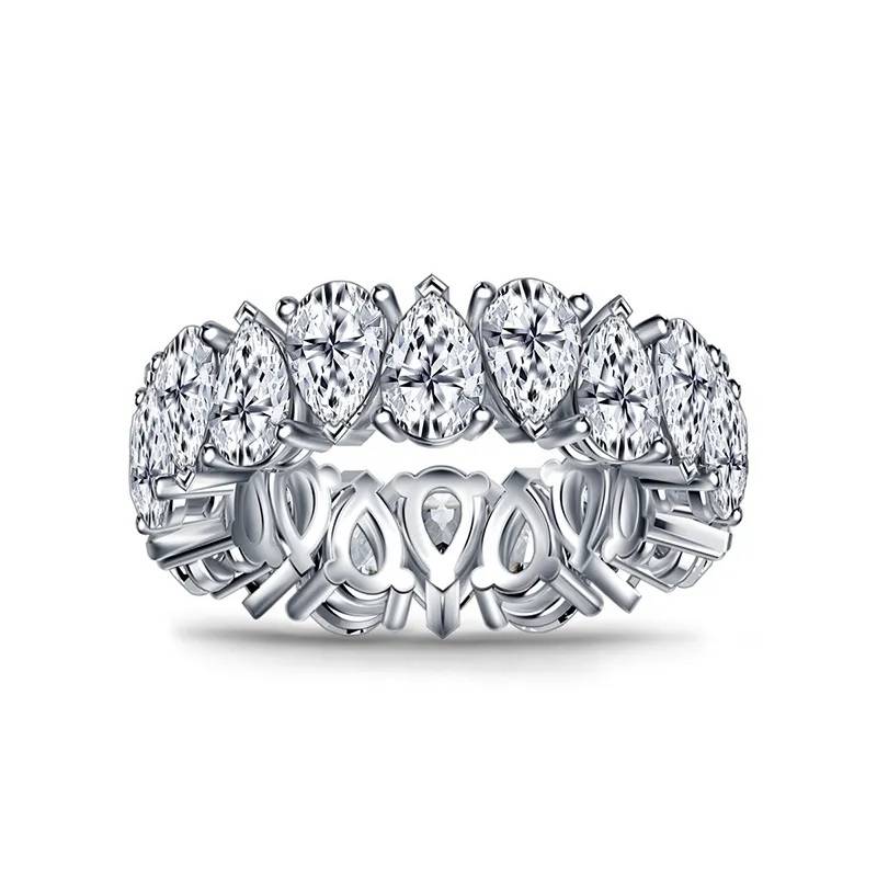 Dainty Waterdrop Cubic Zirconia Wedding Promise Ring New Arrivals Rings Wedding & Engagement Jewelry Women Jewelry 