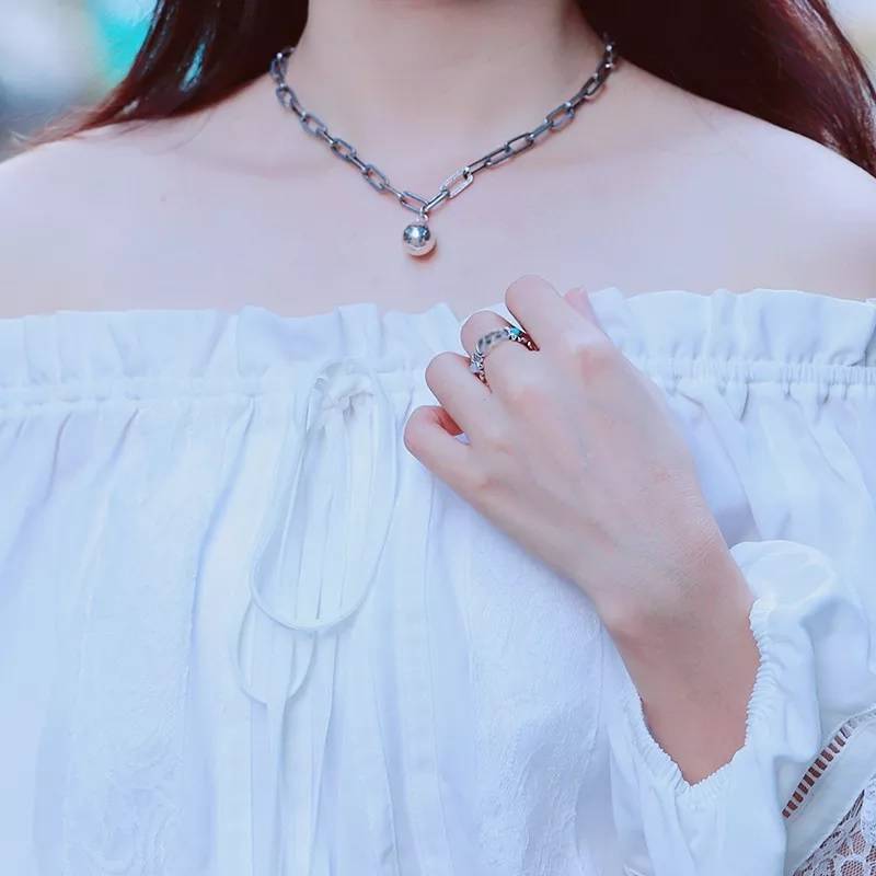 Vintage Metal Ball Pendant Big U Chains Necklace Necklaces New Arrivals Pendants Women Jewelry 