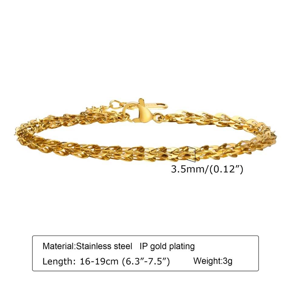 316L Stainless Steel Link Chain Bracelet for Women Bracelets & Bangles New Arrivals Women Jewelry 