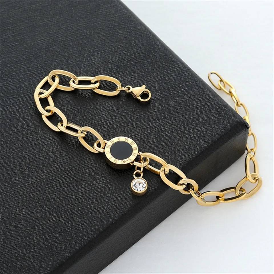 316L Stainless Steel Link Chain Bracelet for Women Bracelets & Bangles New Arrivals Women Jewelry 