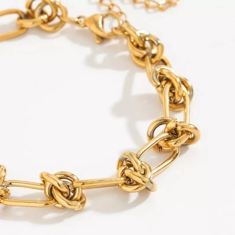 316L Stainless Steel Tie A Knot Charm Bracelet Bracelets & Bangles Women Jewelry 