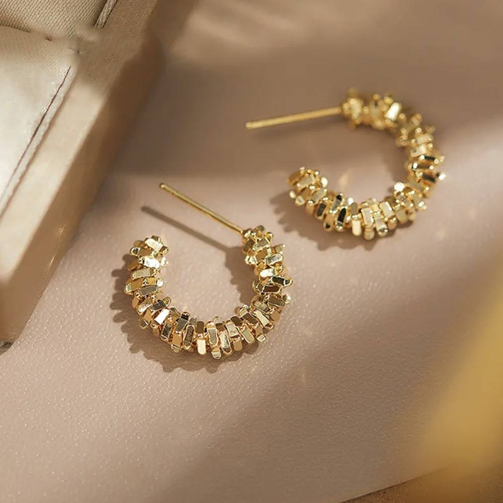 C-shaped Semicircular Hoop Earrings for Woman Earrings Women Jewelry 